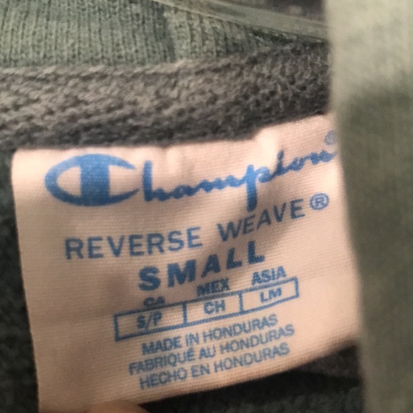 Champion Reverse Weave Hoodie Mens Small Blue Carpet Logo Sweatshirt Surf Artsy - Picture 7 of 9
